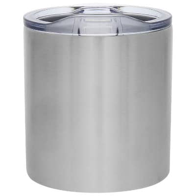 Stainless steel silver tumbler blank in 10 ounces.