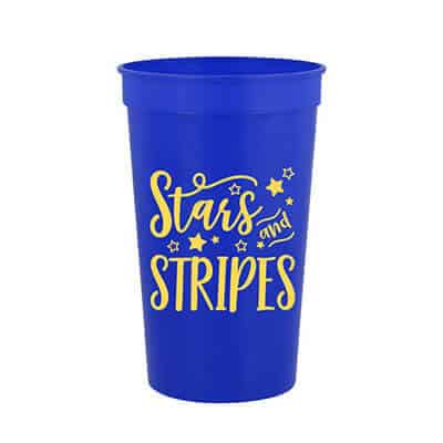 22 oz. customizable translucent plastic stadium cup.
