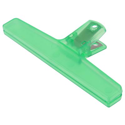 Plastic translucent green wide chip clip blank.