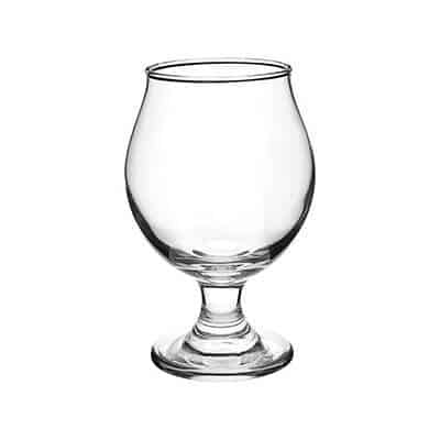 Glass clear beer glass blank in 13 ounces.