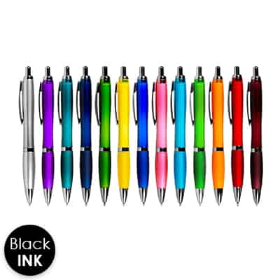 Blank colorful gel pens.