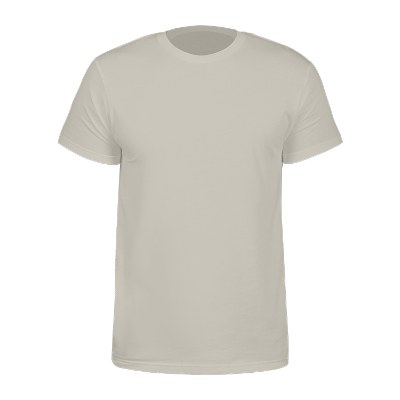 Sand blank short sleeve t-shirt.