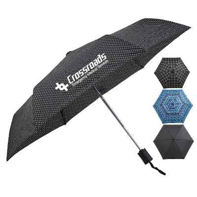 Custom 42" shedrain fashion compact umbrella.