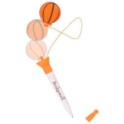 Foam and plastic popping basketball pen.