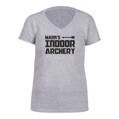 Sport grey customized v-neck t-shirt.