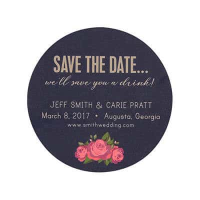 save the date coasters TWCST403R