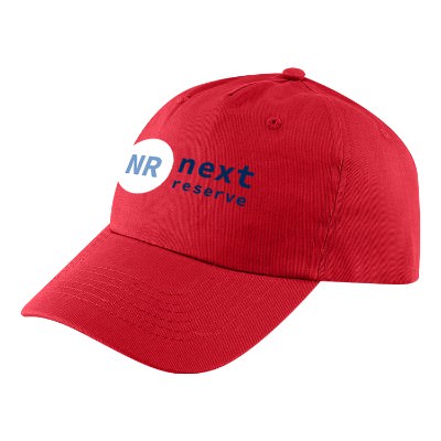 Full color red promotional customized ball cap.