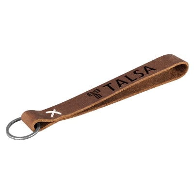 Debossed leather keychain personalized.