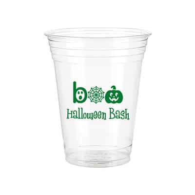 16 oz. customizable soft sided clear plastic cup.