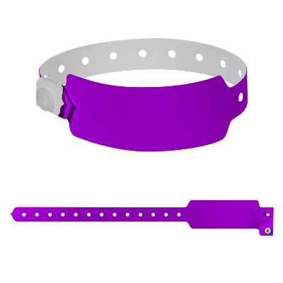 Blank plastic purple wristband available in low prices.