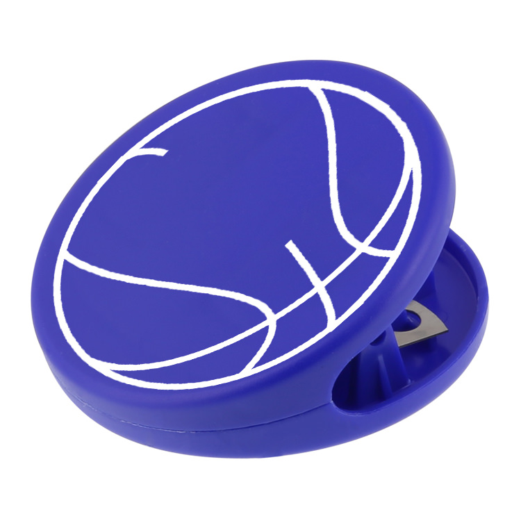 Plastic basketball chip clip.