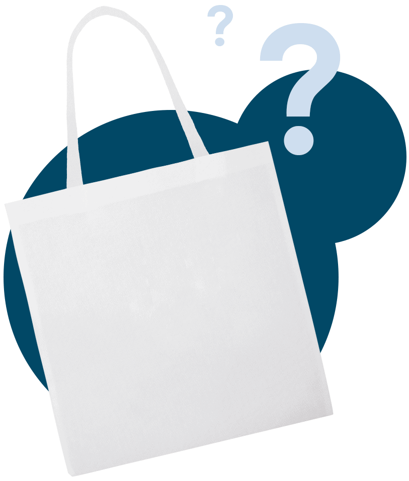 Blank white tote bag
