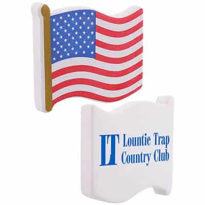 Foam U.S. Flag stress reliever with custom printed.