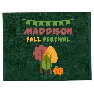 Personalized full color terry cotton rally towel.