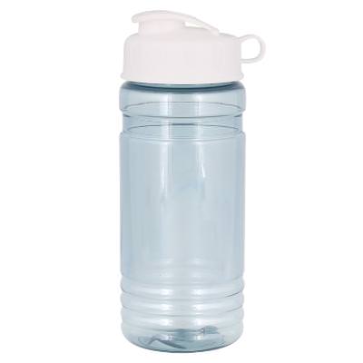 Upcycle plastic light blue water bottle with flip top lid blank in 20 ounces.