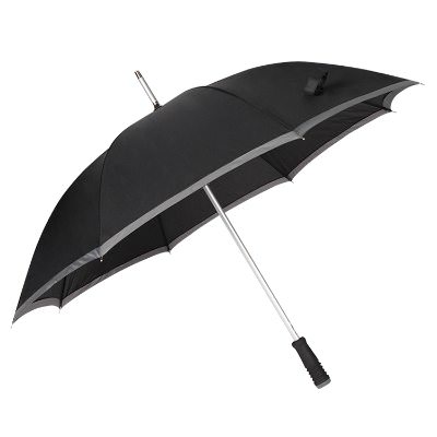 Black with gray rim 46 inch umbrella.