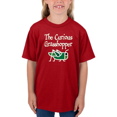 Red youth full color personalized short sleeve shirt.