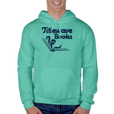 Personanlized cool mint hooded sweatshirt with logo.