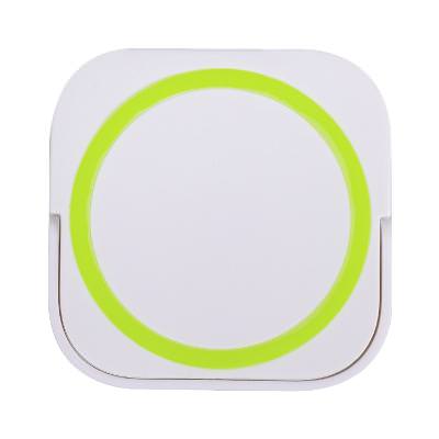 White with lime green plastic charger available in bulk.
