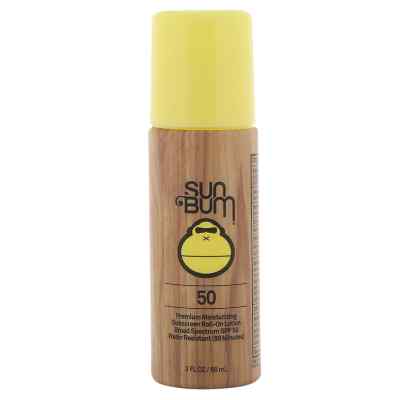 Blank plastic brown and yellow sunscreen roller available in bulk.