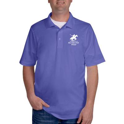 Personalized purple performance polo