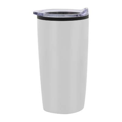 White tumbler with lid without imprint.