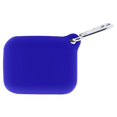 Blank blue silicone tech pouch.