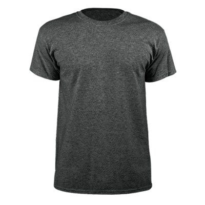 Bulk dark heather custom print short sleeve t shirt.