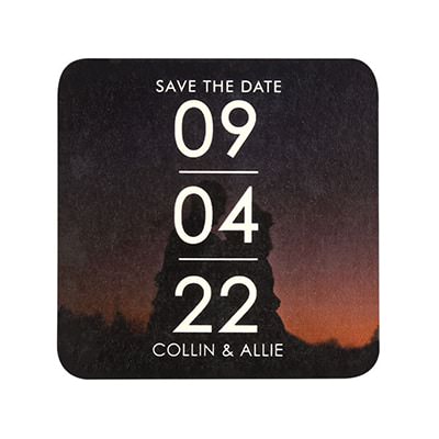 save the date coasters TWCST429