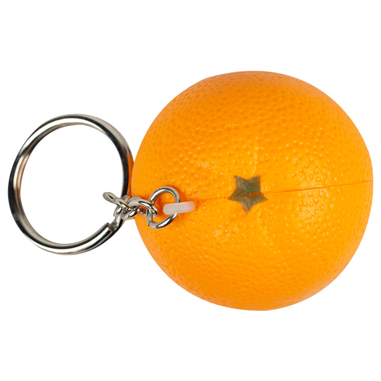 orange stress keychain