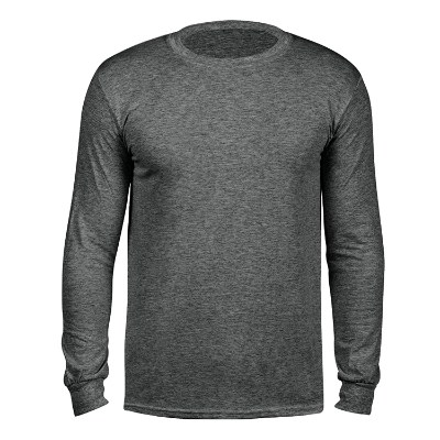 Graphite heather blank long sleeve t-shirt.
