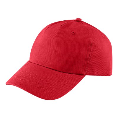 Blank red promotional customized ball cap.