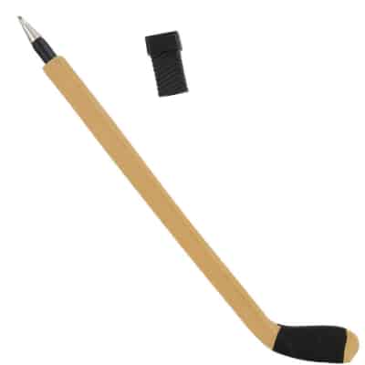 Plastic and wood hockey stick pen blank.