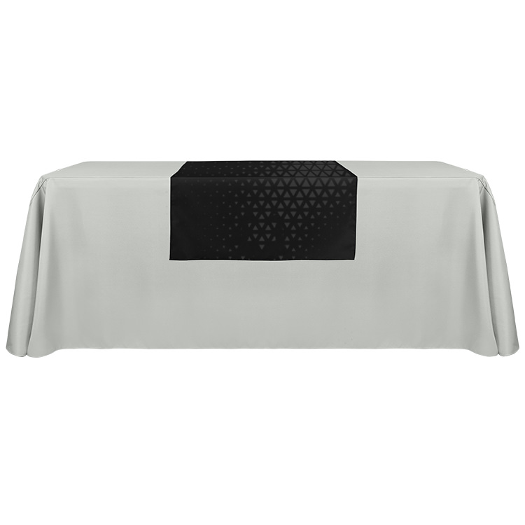 30 inches x72 inches liquid repellent polyester table runner.