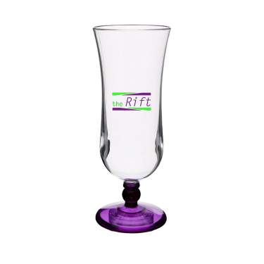 Acrylic purple cocktail glass with custom full-color imprint in 15 ounces.