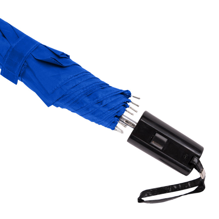 Plastic 36 inch folding automatic umbrella with wrist strap blank.