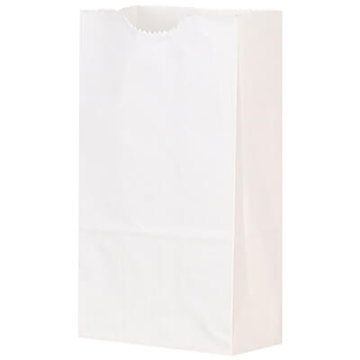 Paper white peanut recyclable bag blank.