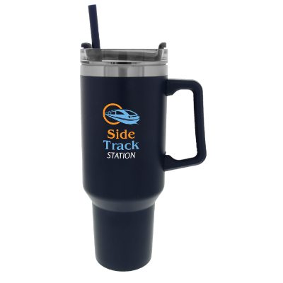 Travel mug in 40 oz. with custom full color logo.