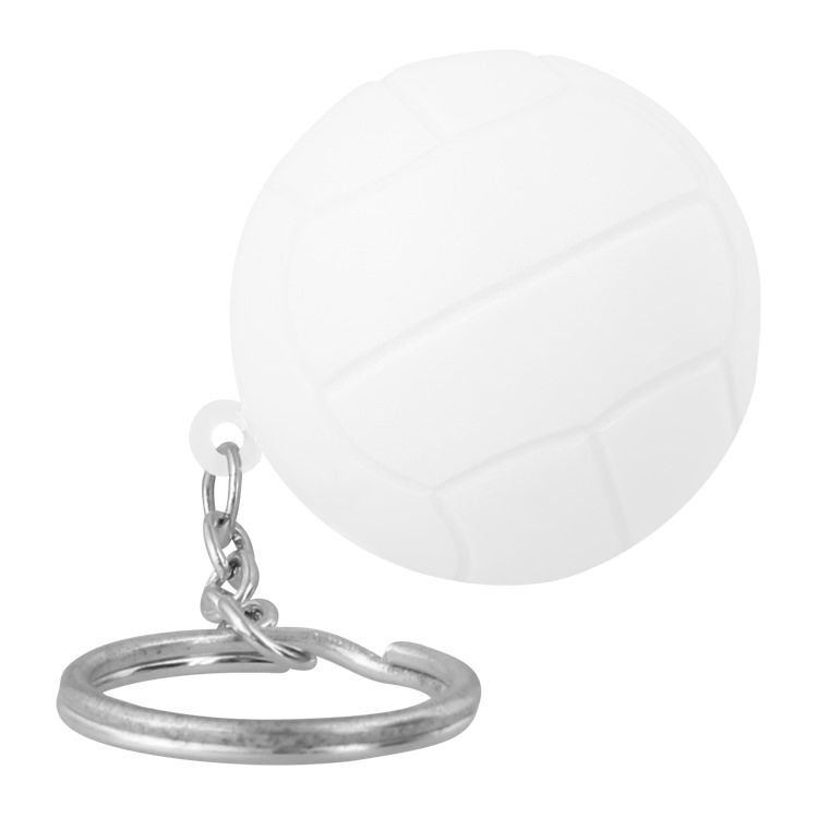 Foam volleyball stress ball key ring.
