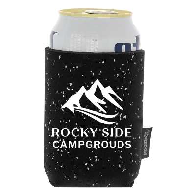Foam campfire can cooler with custom imprint.