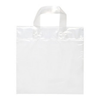Plastic clear soft loop recyclable bag blank.
