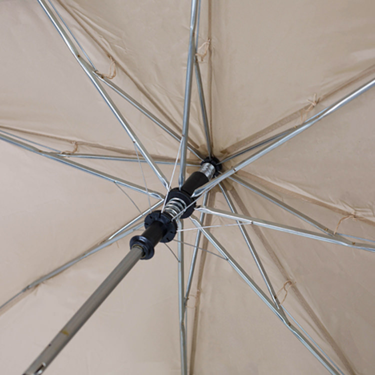 Nylon 44 inch folding automatic umbrella with wrist strap .