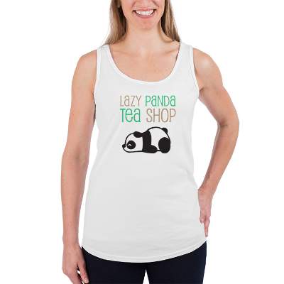 White full color personalized tank top.