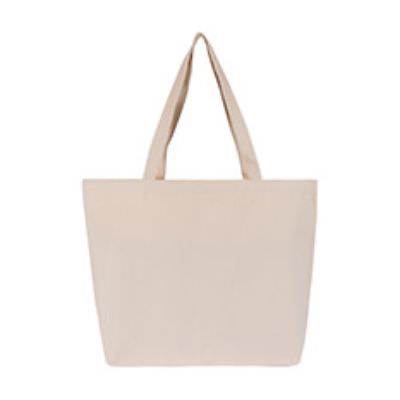 Cotton twill natural vacation tote blank.