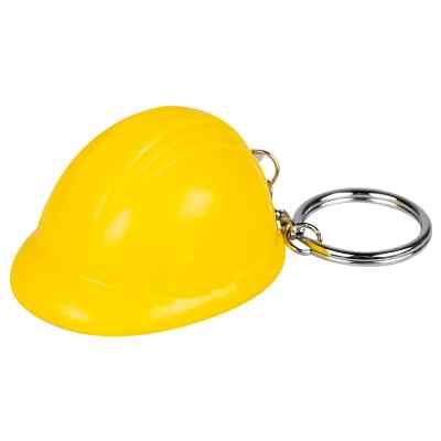 Blank yellow foam hard hat stress ball with low prices.