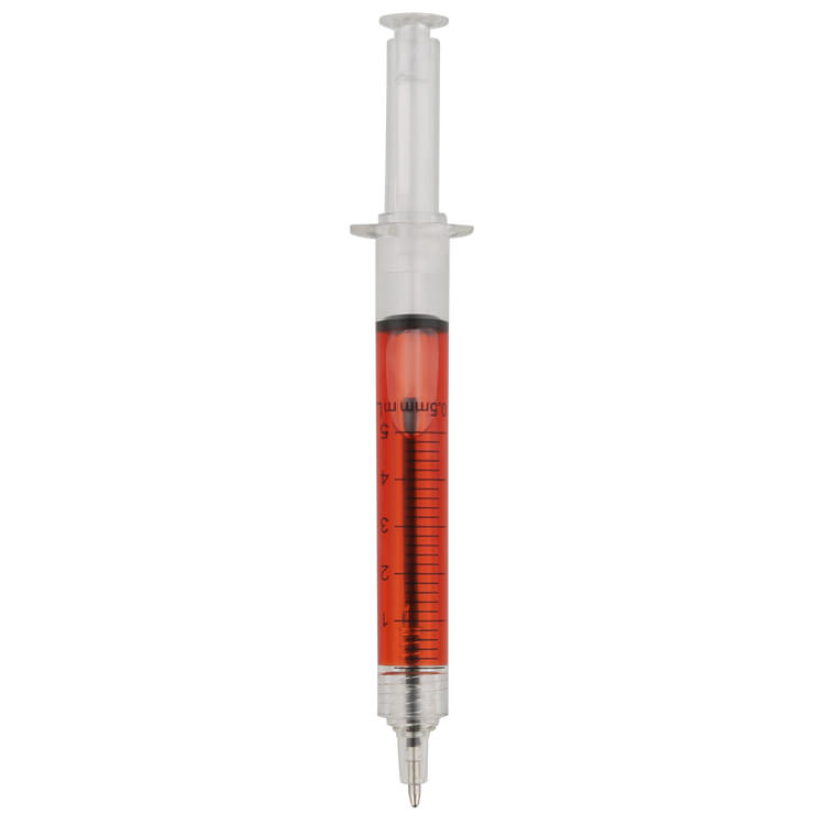 custom syringe clicker pen