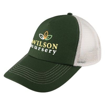 Forest Green custom full color trucker hat.