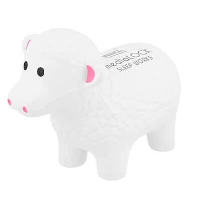 Foam lamb stress reliever with personalized printed.