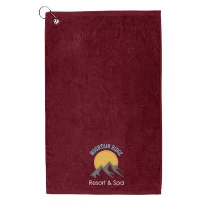 Embroidered cotton sport towel.
