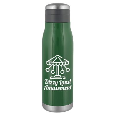 Stainless forage bottle with custom logo.